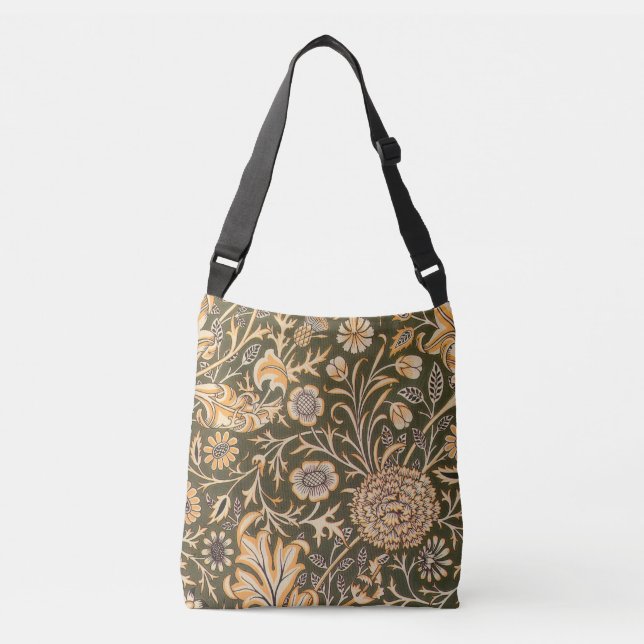 William Morris Cherwell Wallpaper Pattern Crossbody Bag (Front)