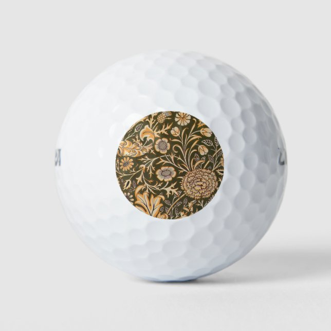 William Morris Cherwell Wallpaper Pattern Golf Balls (Front)