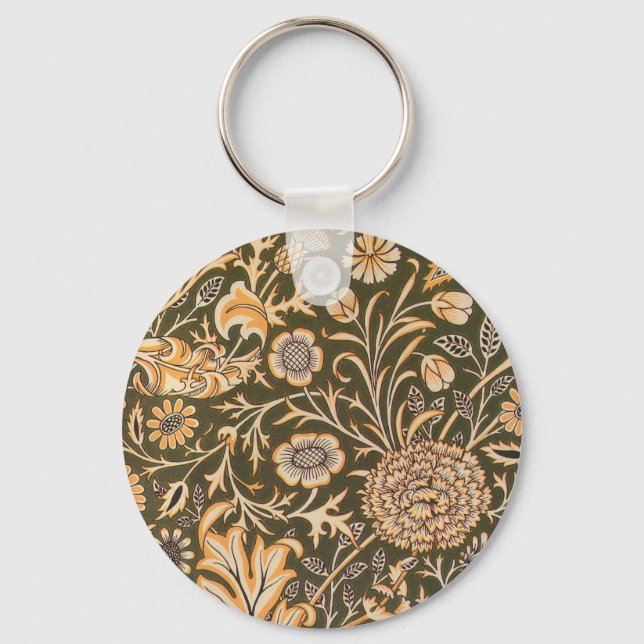 William Morris Cherwell Wallpaper Pattern Keychain (Front)