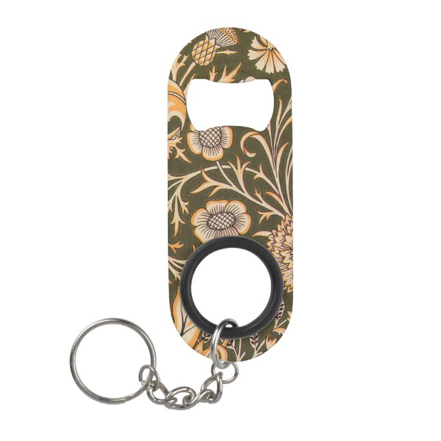 William Morris Cherwell Wallpaper Pattern Keychain Bottle Opener (Front)