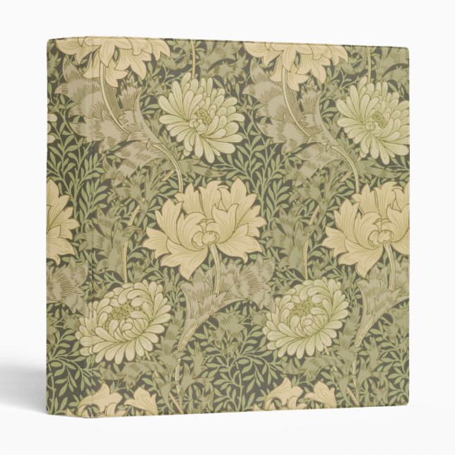William Morris Chrysanthemum Classeur d'impression (Devant/Côté)