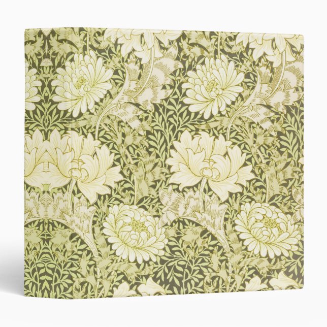 William Morris Chrysanthemum Floral Pattern Binder (Front/Spine)