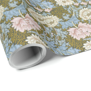  William Morris Chrysanthemum Floral Pattern Folia Wrapping Paper