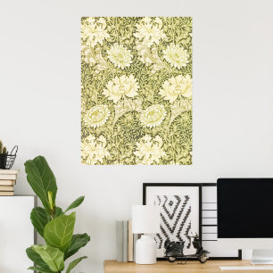 William Morris Chrysanthemum Floral Pattern Poster