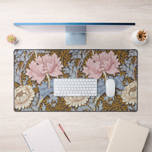 William Morris Chrysanthemum Flowers Pattern Desk Mat