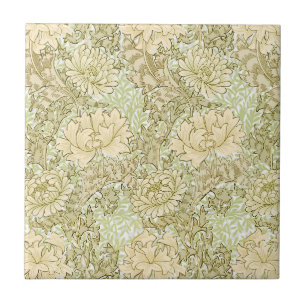 William * Morris Chrysanthemum Flowers Tile