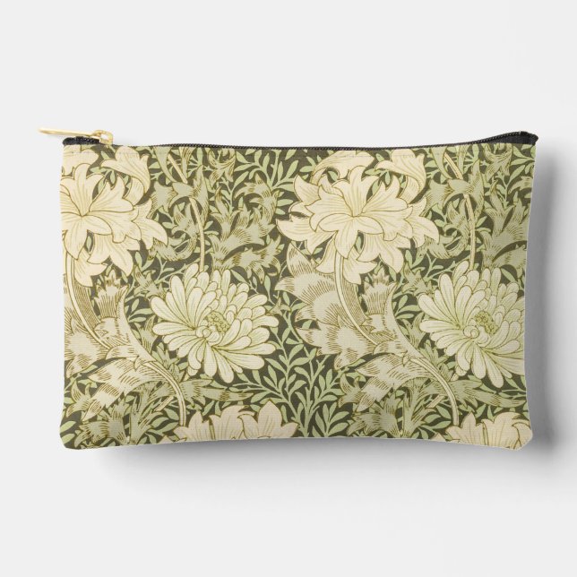 William Morris chrysanthemum leaves  Accessory Pouch (Front)