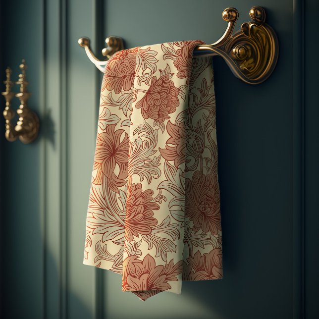 William Morris Chrysanthemum Motif Serviette de ba (Créateur téléchargé)