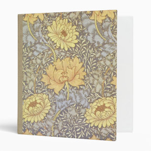 William Morris Chrysanthemum Mum Flowers Binder