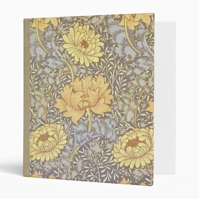 William Morris Chrysanthemum Mum Flowers Binder (Front/Inside)