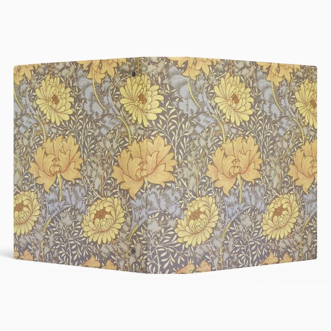 William Morris Chrysanthemum Mum Flowers Binder (Background)