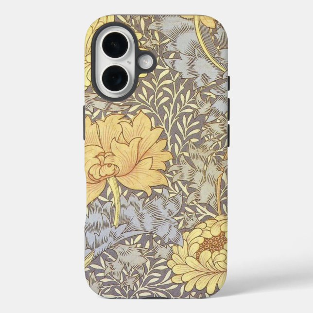 William Morris Chrysanthemum Mum Flowers Case-Mate iPhone Case (Back)