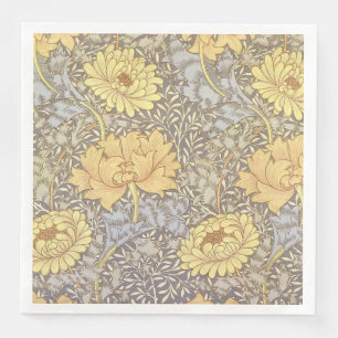 William Morris Chrysanthemum Mum Flowers Napkin