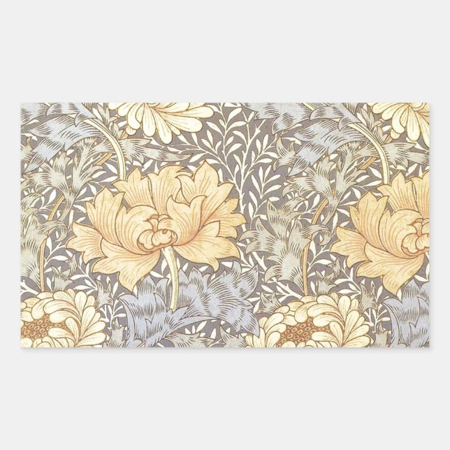 William Morris Chrysanthemum Mum Flowers Sticker (Front)