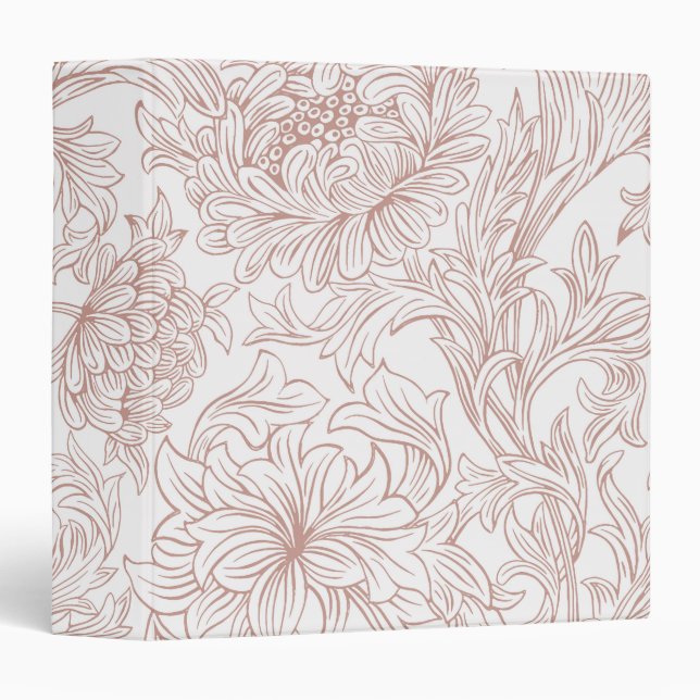 William Morris Chrysanthemum Pattern 3 Ring Binder (Front/Spine)