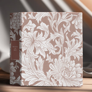 William Morris Chrysanthemum Pattern 3 Ring Binder