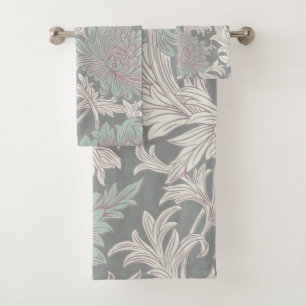 William Morris Chrysanthemum Pattern Bath Towel Se