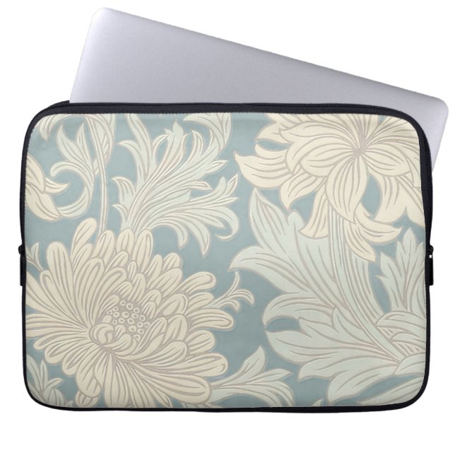 William Morris Chrysanthemum Pattern Laptop Sleeve (Front)