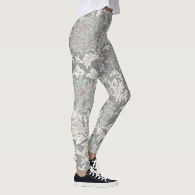 William Morris Chrysanthemum Pattern Leggings (Right)
