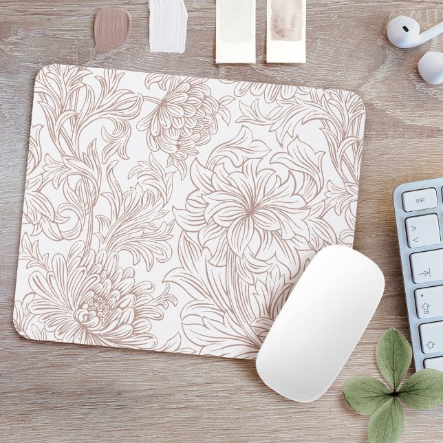 William Morris Chrysanthemum Pattern Mouse Pad (Creator Uploaded)