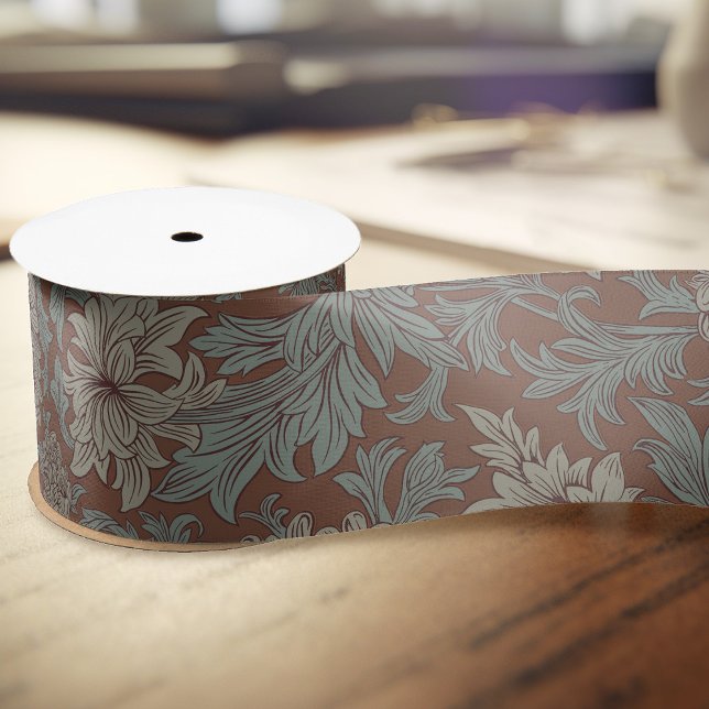 William Morris Chrysanthemum Pattern Satin Ribbon (Creator Uploaded)