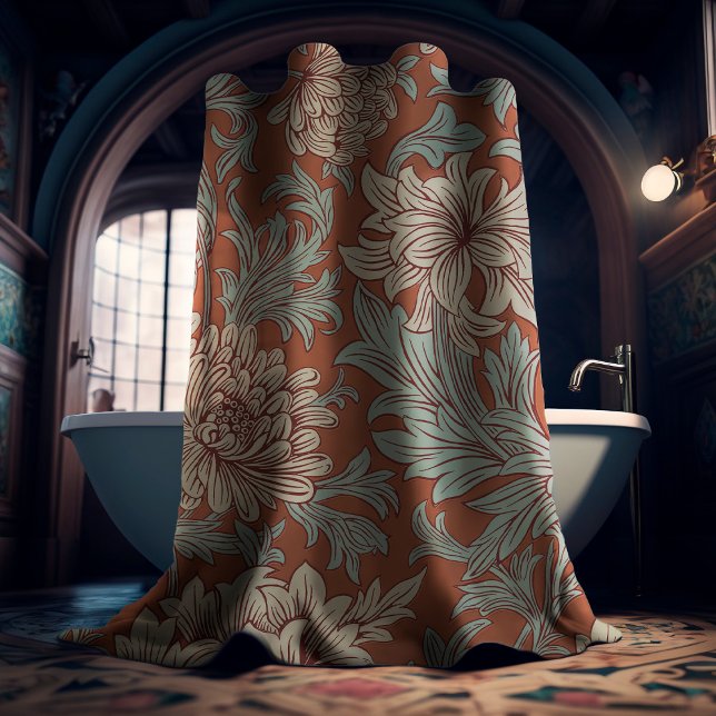 William Morris Chrysanthemum Pattern Shower Curtai (Creator Uploaded)