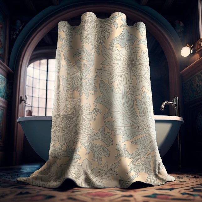 William Morris Chrysanthemum Pattern Shower Curtai (Creator Uploaded)