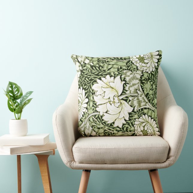 William Morris - Chrysanthemum pattern Throw Pillow (Chair)