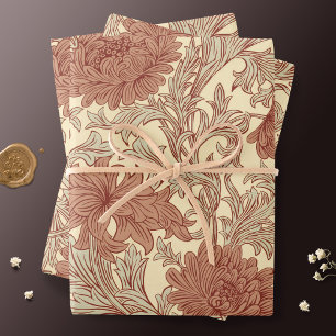 William Morris Chrysanthemum Pattern Wrapping Pape Paper Sheet