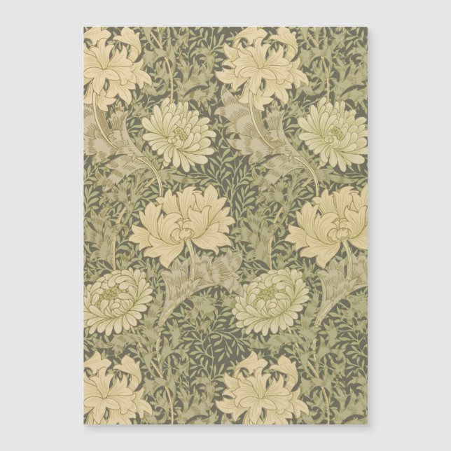 William Morris Chrysanthemum Sage Flower (Front)