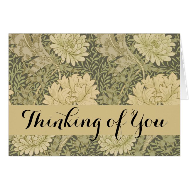 William Morris Chrysanthemum Sage Flower (Front Horizontal)