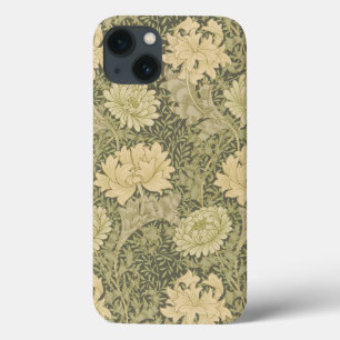 William Morris Chrysanthemum Sage Flower iPhone 13 Case