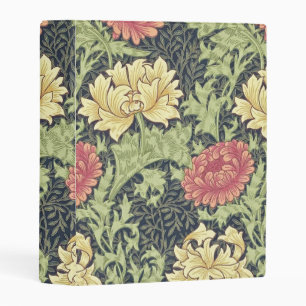 William Morris Chrysanthemum Vintage Floral Art Mini Binder