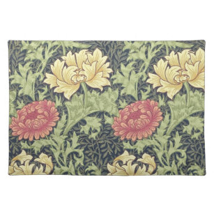William Morris Chrysanthemum Vintage Floral Art Placemat