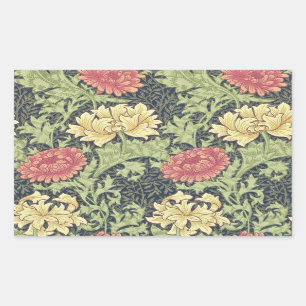 William Morris Chrysanthemum Vintage Floral Art Sticker