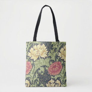 William Morris Chrysanthemum Vintage Floral Art Tote Bag