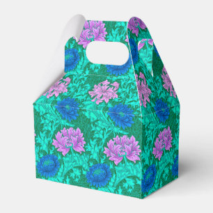 William Morris Chrysanthemums, Aqua and Violet Favor Box