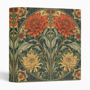 William Morris Chrysanthemums Floral Art Nouveau Binder