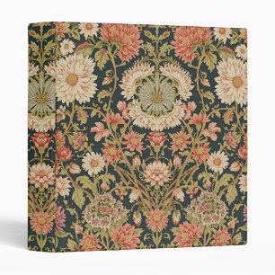  William Morris Chrysanthemums Floral Art Nouveau  Binder