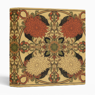 William Morris Chrysanthemums Floral Art Nouveau Binder
