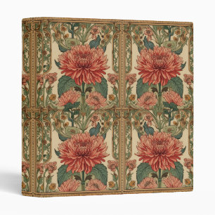 William Morris Chrysanthemums Floral Art Nouveau Binder