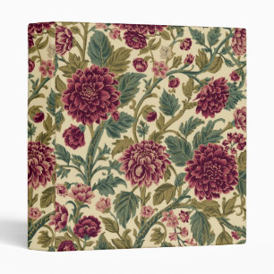  William Morris Chrysanthemums Floral Art Nouveau  Binder