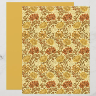 William Morris Chrysanthemums, Mustard Gold 