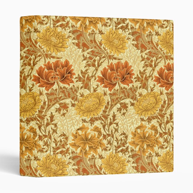 William Morris Chrysanthemums, Mustard Gold Binder (Front/Spine)