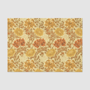 William Morris Chrysanthemums, Mustard Gold Tissue Paper