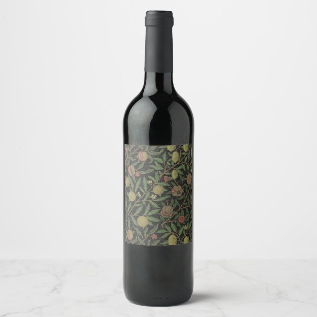 William Morris Citrus and Pomegranate Print Label (Front)