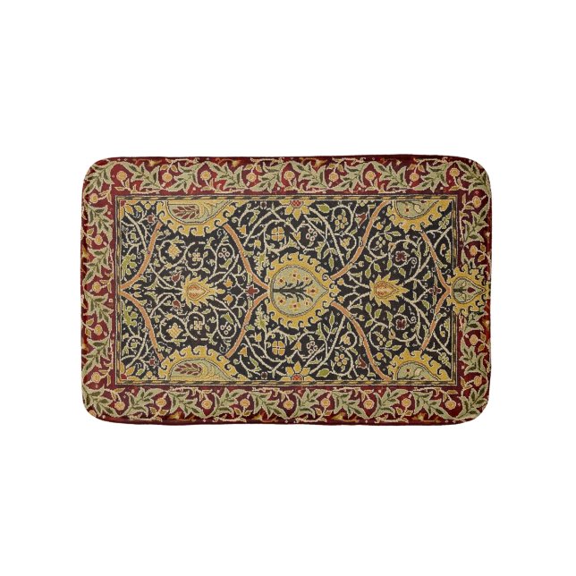 William Morris Classic Carpet Art Print Design Bath Mat (Front)