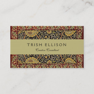 William Morris Classic Carpet Art Print Design Business Card