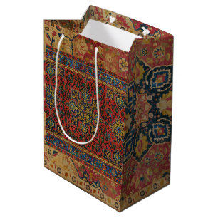 William Morris Classic Carpet Art Print Design Medium Gift Bag