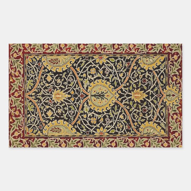 William Morris Classic Carpet Art Print Design Sticker (Front)